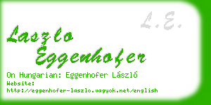laszlo eggenhofer business card